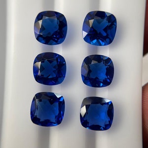 Smooth Cushion Cut Blue Tanzanite, Faceted Tanzanite For Rings and Jewellry, AA Quality, Excellent Cut, Lab Created Tanzanite, Loose Gemston