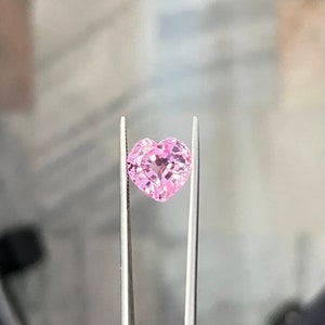 Lab Created Pink Sapphire, AAA Quality, Heart Cut Pink Sapphire,Faceted Gemstone Excellent Cuts, Pink Sapphire Jewelry, Elegant Pink Sapphir