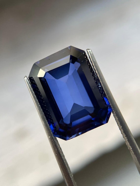 Emerald Cut Blue Tanzanite Lab Created Tanzanite AAQuality Faceted Tanzanite Perfect For Jewelley Loose Gemstone Tanzanite Pendant
