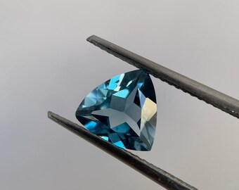 Trillion Cut Paraiba, Faceted Paraiba Tourmaline, Excellent Cuts, Lab Created Paraiba Perfect For Rings And Jewelry, Blue Paraiba tourmaline