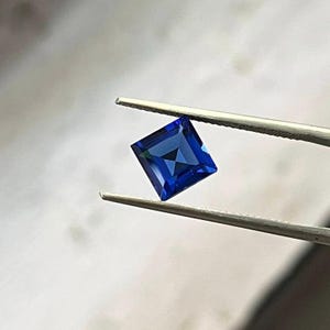 7MM Lab Created Blue Tanzanite, Square Cuts, Faceted Tanzanite, AAAQuality, Loose Gemstone, Excellent Cuts, Gemstone For  making Jewelry