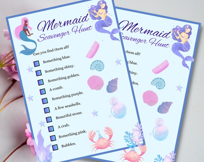 Summer Treasure Hunt for Kids | Underwater Mermaid Scavenger Hunt With ...