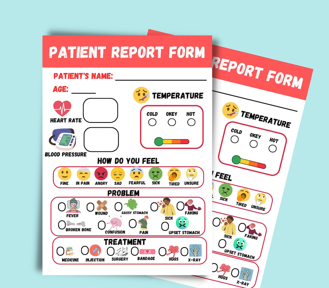Doctors and Nurses Pretend Play, Printable for Kids, Doctor Forms, Kids ...