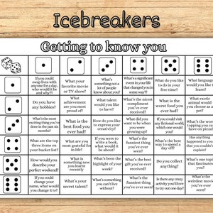 DiceBreaker Roll and Tell-spel, ijsbrekeractiviteit voor alle leeftijden, spellen voor volwassenen, dobbelspel, kennismaken, kantoorfeestspel