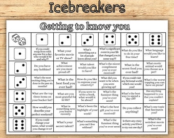 DiceBreaker Roll and Tell Game, Icebreaker Activity for all age, Games for adults, Dice Game, Get To Know You, office party game
