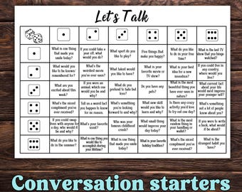 DiceBreaker Roll and Tell Game, Back to School, Icebreaker Activity for all age, Games for Kid, Teacher Resource, Dice Game, Get To Know You