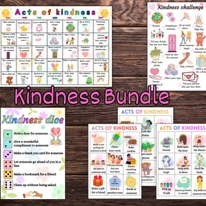 Calendario degli atti di gentilezza, attività di gentilezza per bambini, idee per atti di gentilezza casuali, attività per famiglie, la gentilezza è importante, bingo della gentilezza