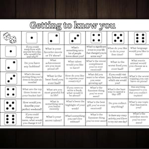 DiceBreaker Roll and Tell Game, Icebreaker Activity (Digital PDF)