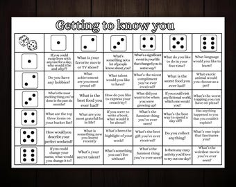 DiceBreaker Roll and Tell Game, Icebreaker Activity for all age, Games for adults, Dice Game, Get To Know You, office party game