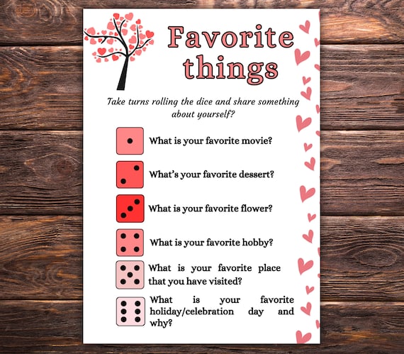 Valentine dice Game, Valentine Icebreaker Game, Galentine Party Game, Valentine Conversation Starters, icebreakers for kids, get to know you
