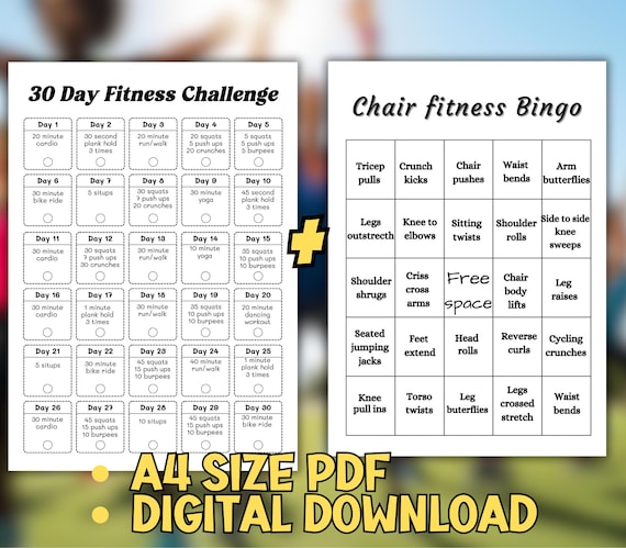 30 Day Fitness Challenge, Squat Challenge, 30 Day Exercise