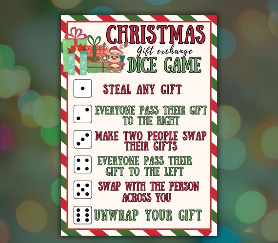 Juego De Dados Para Intercambio De Regalos Navideño – Dado De 12 Caras Para Actividades En Familia, Fiestas Y Reuniones – Regalo Para Niños, Adultos Y Amigos