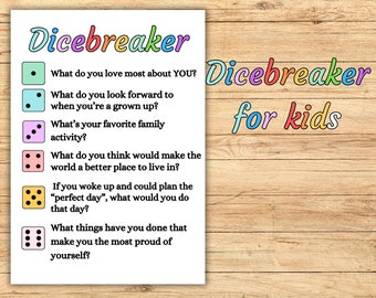DiceBreaker Roll and Tell Game, Icebreaker Activity (Digital PDF)