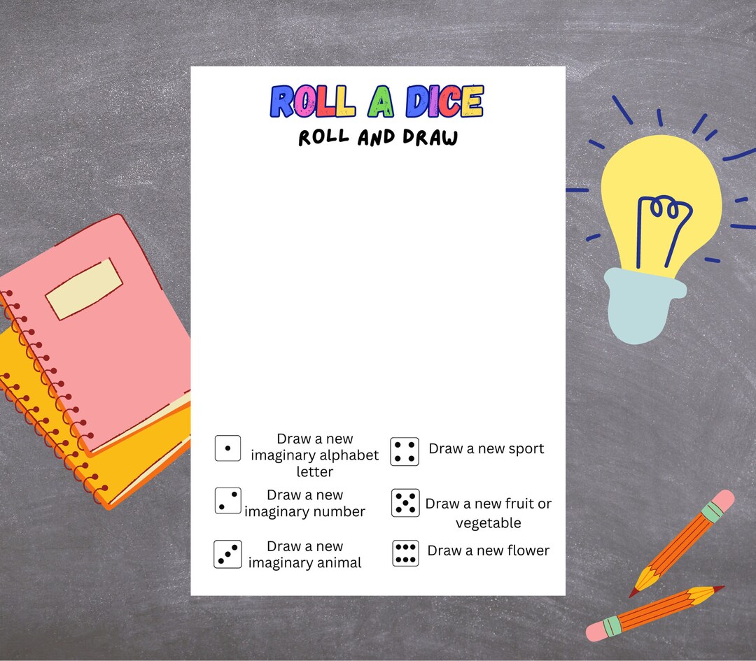 Dicebreaker Roll and Draw Game, First Back to School Icebreaker