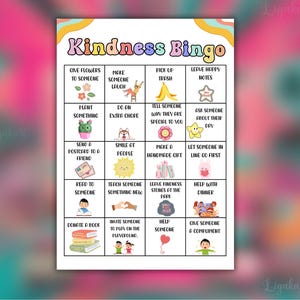 Taten der Freundlichkeit Bingo, Freundlichkeitsaktivitäten für Kinder, Zufällige Freundlichkeitsideen, Familienaktivitäten, Freundlichkeitsangelegenheiten, Freundlichkeitskalender