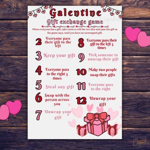 Valentne's Day Wne Exchange Dce Game Prntable Game ⁝ Valentne's