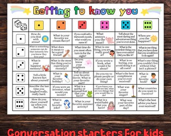 DiceBreaker Roll-and-Tell-Spiel, Schulanfang, Ice-Breaker-Aktivität für alle Altersgruppen, Spiele für Kinder, Lehrerressource, Würfelspiel, Lerne dich kennen