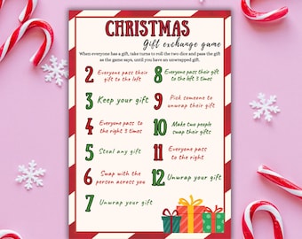 Roll the Dice Christmas Gift Exchange Game (Digital Download)