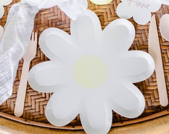 Daisy paper plates for children's birthday parties/disposable plates flower/daisy