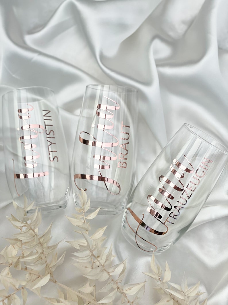 Personalized bridesmaid glasses for special occasions and gifts/wedding/Team Bride/JGA/birthday image 5