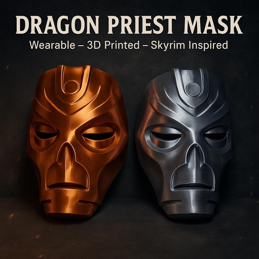 Dragon Priest Mask Skyrim Inspired – Wearable Cosplay Mask – 3D Printed ...