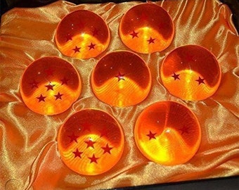 7 Dragon Resin Crystal Balls Set, Dragon Ball Animation Collection