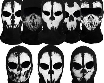 Call Of Duty Ghost Mask Hat + Skull Face Mask Costume Masks