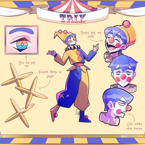 Full Character Sheet Commission | OC, D&D Character Design | Expressions, Props | Digital Art