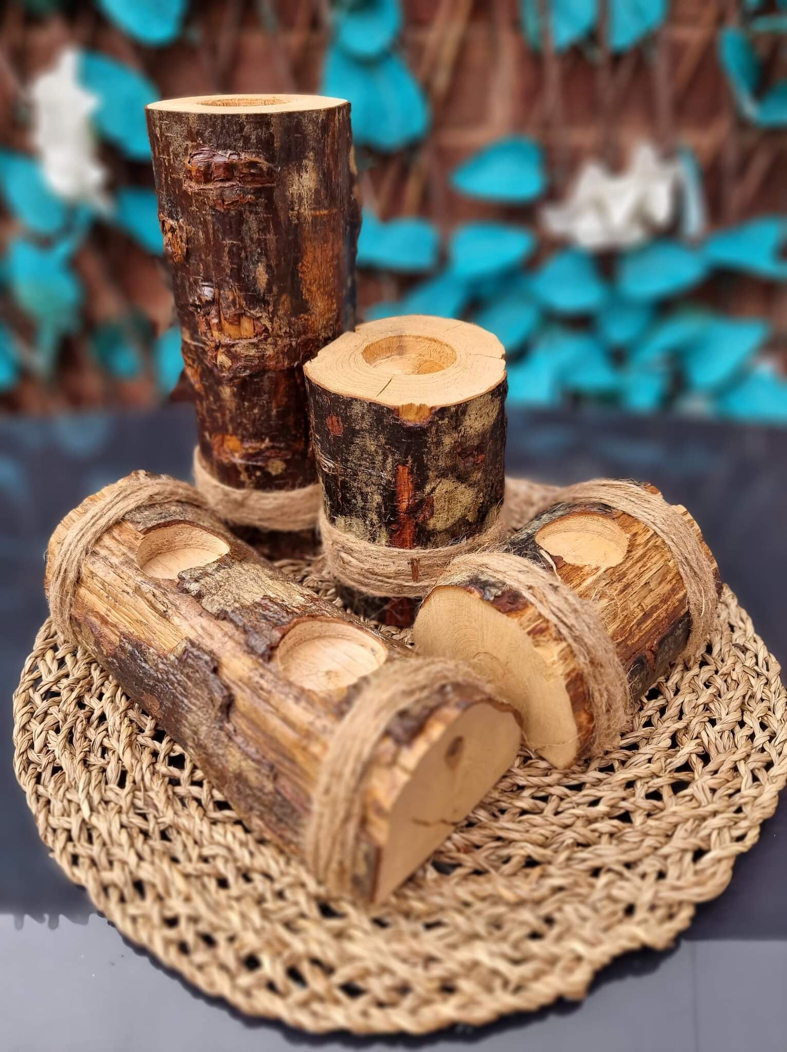 Log 2024 candle holder