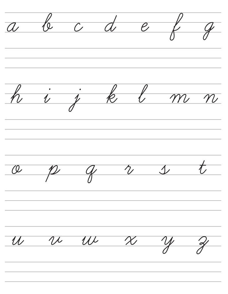 Printable Cursive Homework Worksheets Practicing Calligraphy - Etsy