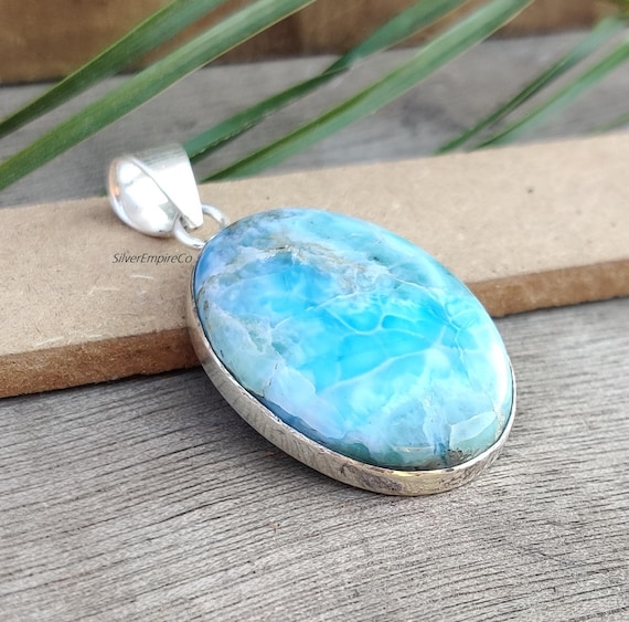 ラリマー オーバルペンダント シルバー925 ラリマー シルバー ペンダントトップ オーバル 天然石