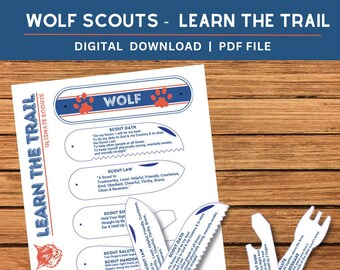 Wolf Scout Learn The Bobcat Trail Pocket Knife Printable | DIY Craft & Activity