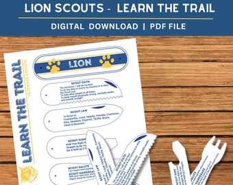 Lion Scout Learn The Bobcat Trail Pocket Knife Printable | DIY Craft & Activity