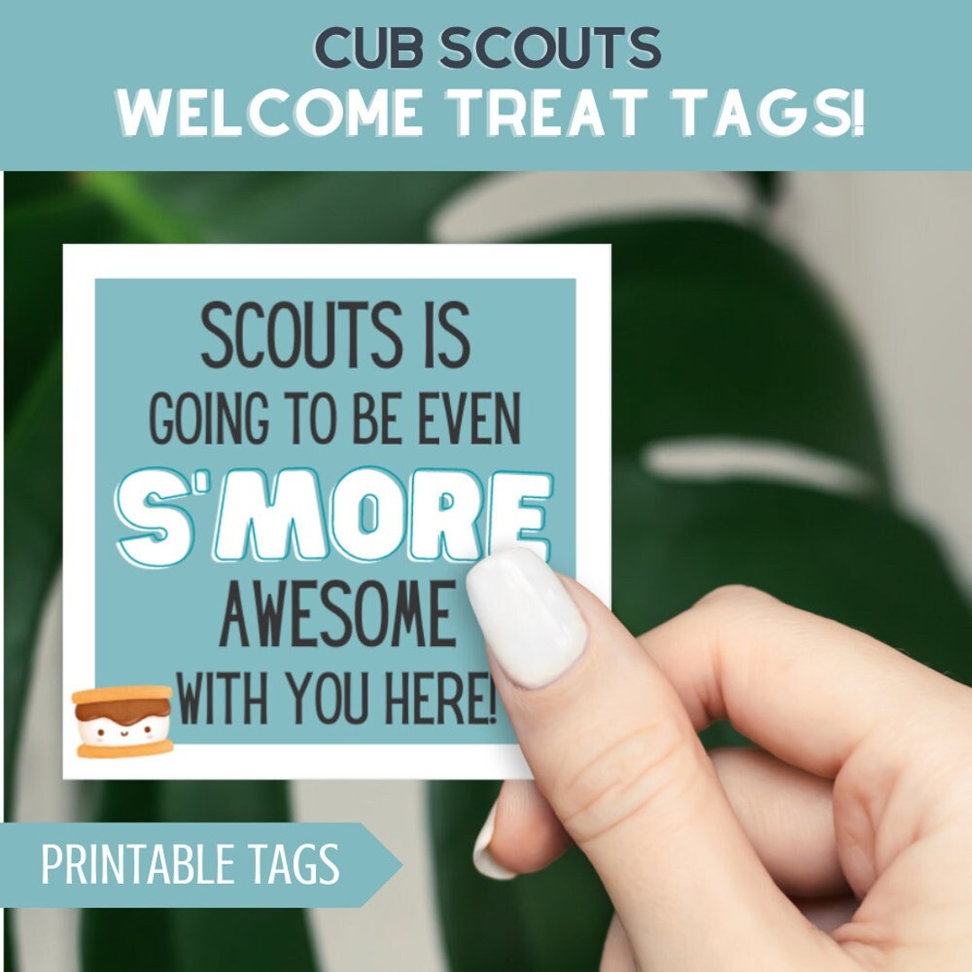 Cub Scout Printable Treat Tag S'more Awesome - Etsy