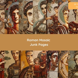 Pages de journal de rebut de mosaïque romaine antique | 30 pages numériques