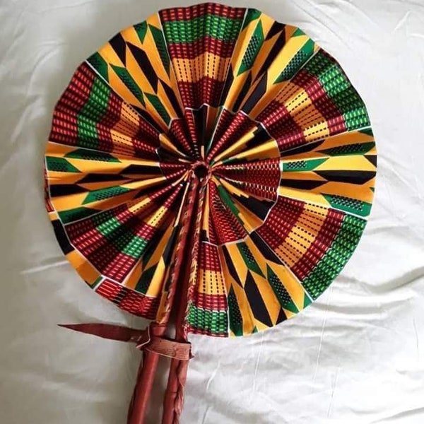 Cute Ankara print hand fan, Ankara accessories fashion, African print fan, boho fan wall hanging, rave gift for her, #Customized hand fans