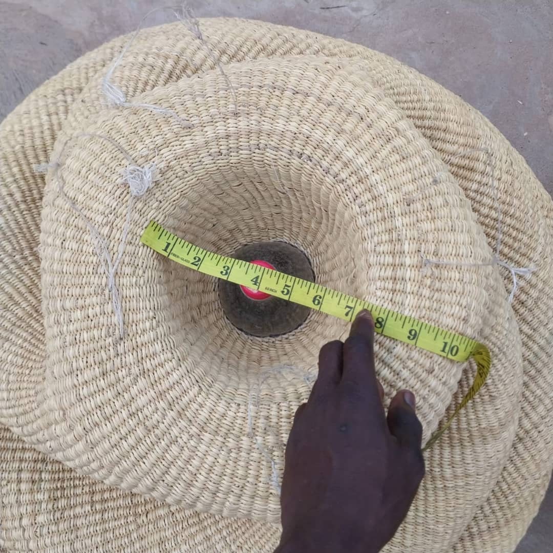Handwoven Big Ceiling Lightshade, Large Wicker Lampshade, Straw Ceiling Lampshade, Pleated