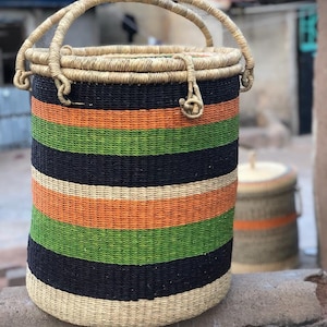 Large laundry basket, small laundry basket with lid, Handwoven Bedroom floor hamper, Big wicker storage basket, eco-friendly laundry basket