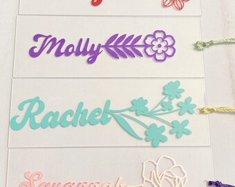 Personalized Bookmark | Flower Bookmark | Acrylic Bookmark | Book Club Gift | Custom Name Bookmark | Pretty Bookmark | Book Reader Gift |