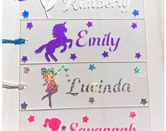 Personalized Kids Bookmark | Custom Name Bookmark | Girls Bookmark | Bookmark for Kids | Book Lover Gift | Reader Gift | Kids Gift |