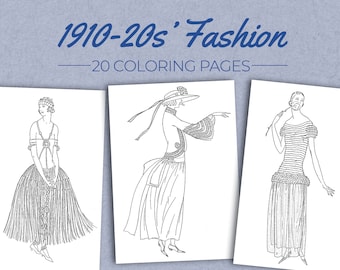 Fashion Coloring Pages - 20 pictures to download and print - Coloring book for children and adults