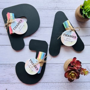 Letter Chalkboards | Child Gift | Kids Party Gifts |  Monogram Initial Chalkboard for Party Favours | Eco Friendly | Sustainable