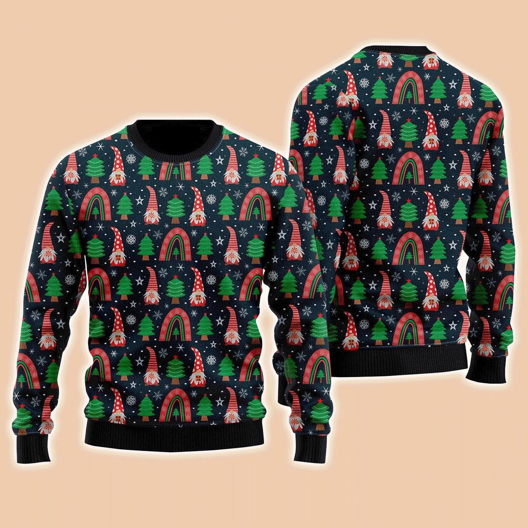 Modern Active Unisex Ugly Christmas Gnomes Sweater