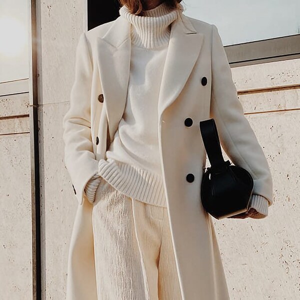 Knee Length Coat Etsy