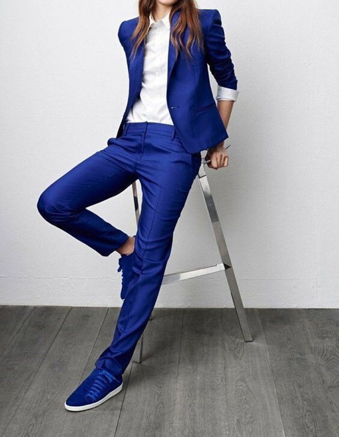 Royal Blue Pant Suit Women Ink Blue Suit Ladies Prom Suit - Etsy