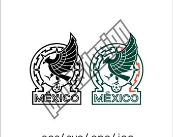 Mexico Soccer SVG Files, PNG, Great for TShirts, Decals, Stickers and more, Craft Svg Files, Layered Vector Files, Png Files, Futbol SVG