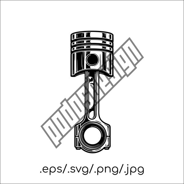 mechanic single Engine Piston SVG Mechanic Piston vector Svg , Jpg , Png , Eps Cut File Download digital Silhouette Cricut cutfile