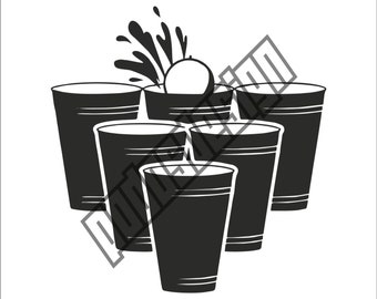 Beer Pong Champion SVG: College Merch Cut File (Digital Download)