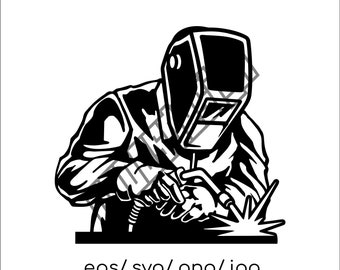 welder clipart, welder silhouette, welder png, welder svg, commercial use