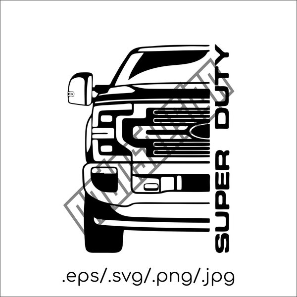 F Super Duty - F250 super duty - F 150 vector - F150 Pickup - Car vector - Car Digital - Car svg - F150 raptor – Svg Eps Png - Cutting files